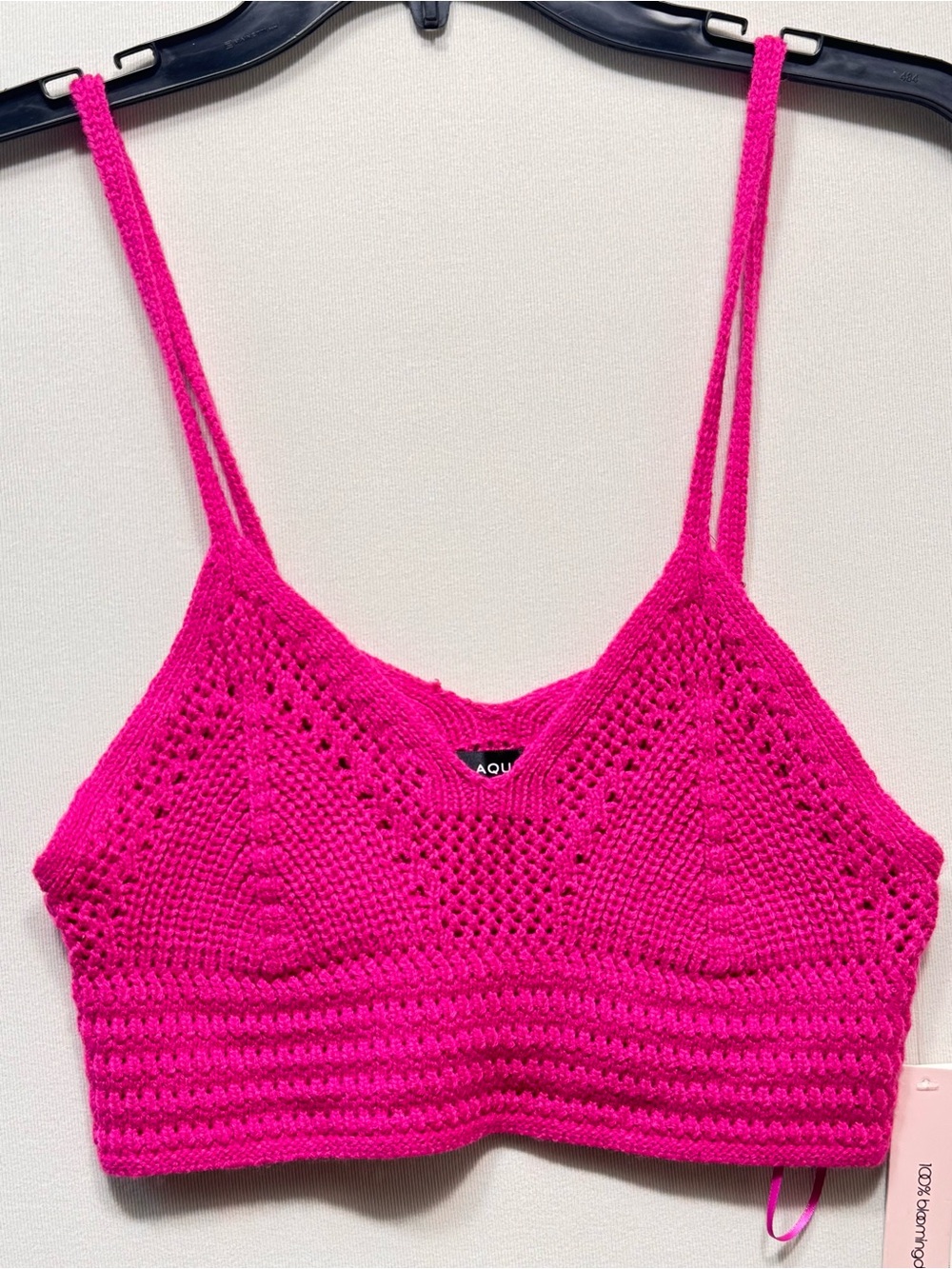 Aqua Crochet Crop Top bloomingdales exclusive size small nwt